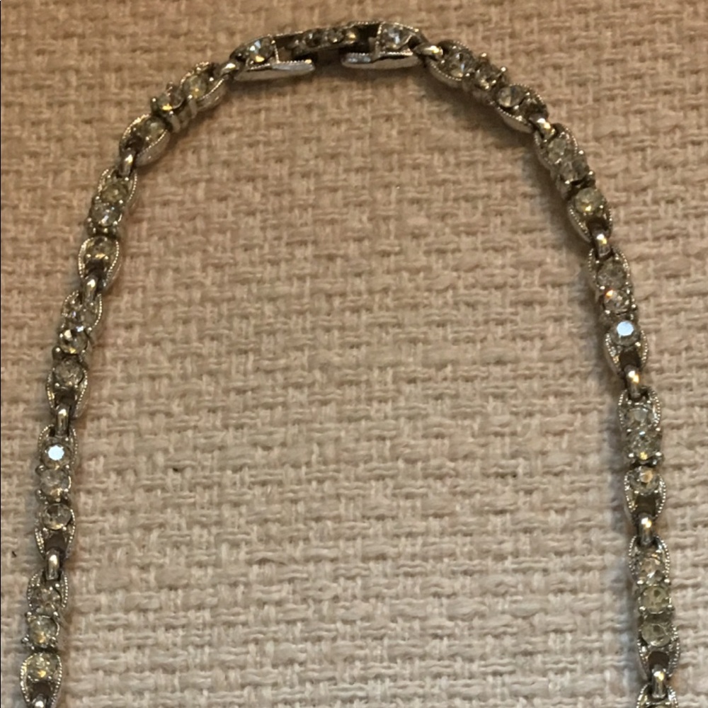 Vintage Rhinestone Necklace- Signed Bogoff - image 4